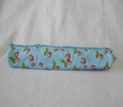 HobbyGift | Strawberries on Light Blue Soft Knitting Pin Case | Clearance Knitting Needle Case