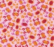 Sunkissed Swimmers Crabs on Pink Fabric Crafting