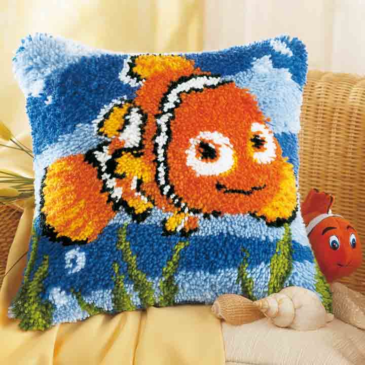 Vervaco Latch Hook Kit Cushion Nemo
