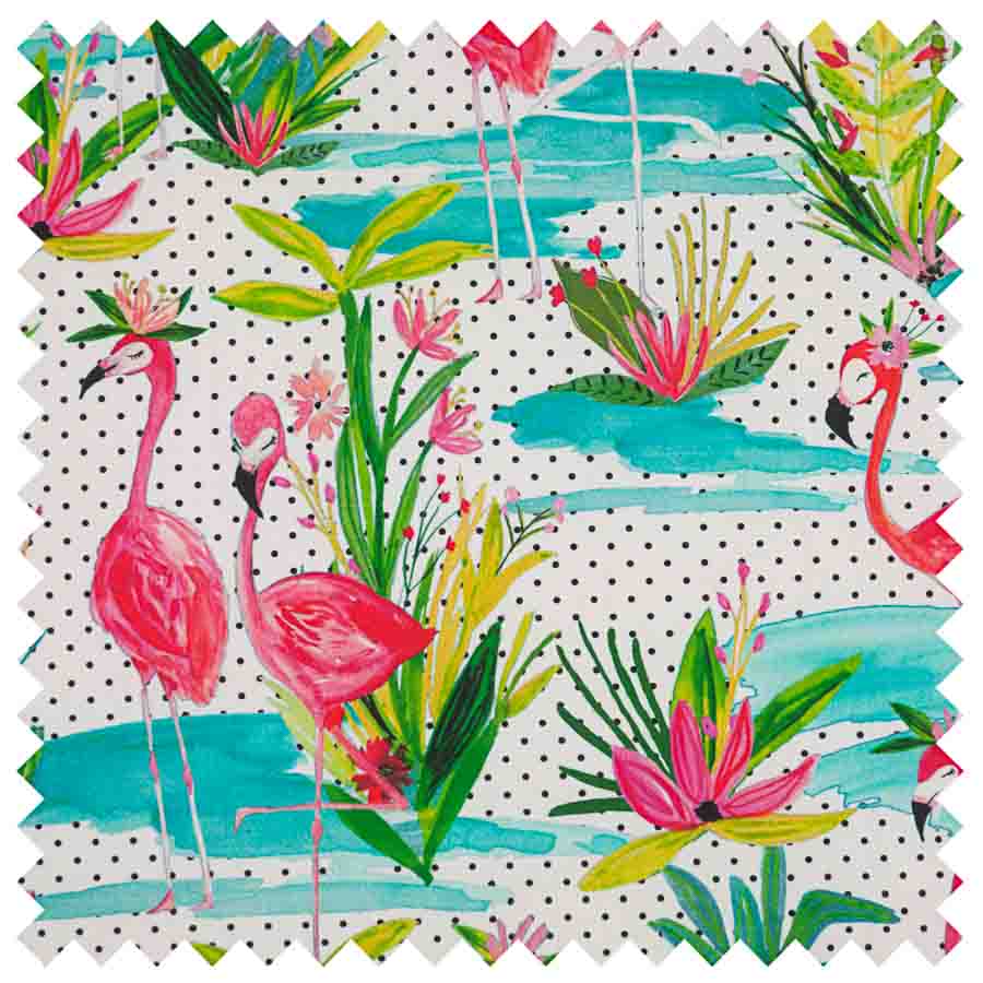 HobbyGift Craft Bag with Wooden Handles: Flamingos | HGCB_324 Craft Bag 2