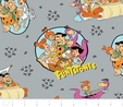 The Flintstones Stone Age Family on Grey Fabric  2