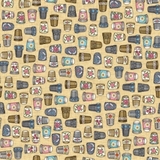 Thimble Pleasures on Tan Fabric