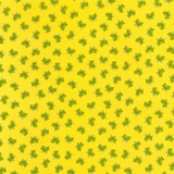 Green Tossed Frogs on Yellow Fabric