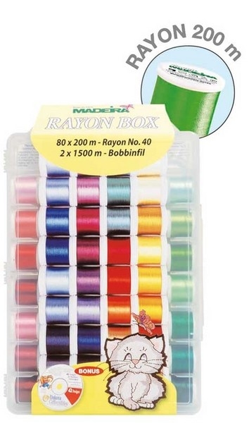 Travel Box - Rayon 200m Embroidery Thread