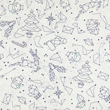 Twinkle Twinkle Christmas Constellations on White Fabric