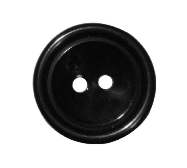 Two Hole Black Buttons 20mm 2pk - Haberdashery Online