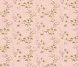 Up, Up & Away Metallic Gold Birds on Pink Fabric 