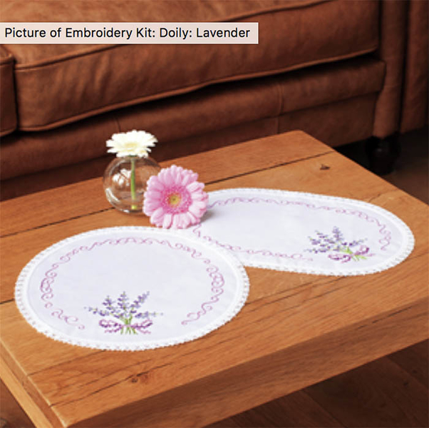 Vervaco Embroidery Kit Doily Lavender Haberdashery Online