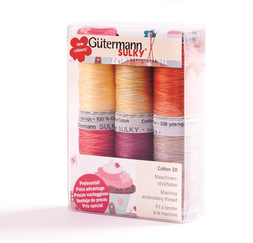 Warm Shades Cotton Thread Pack 300m Embroidery Thread