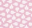 White Leaves on Pink 1 Metre Fabric 