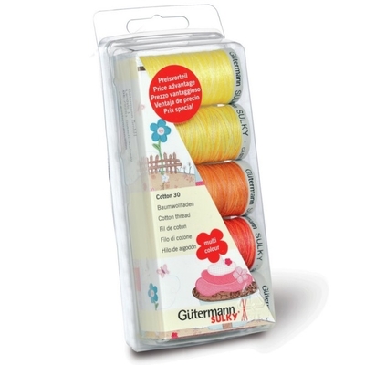 Yellow & Red Cotton Thread Pack 300m 5pk