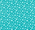 Yeti For Winter Snowflakes on Turquoise Flannel Fabric