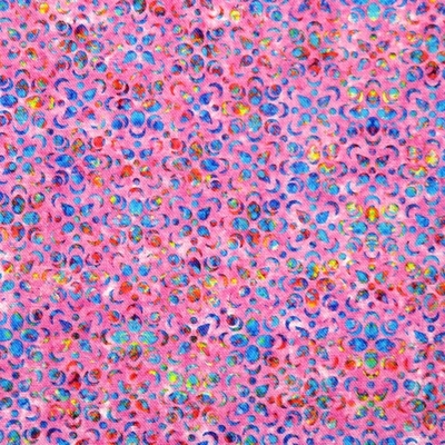 zanzibar mini geo inlay on pink fabric