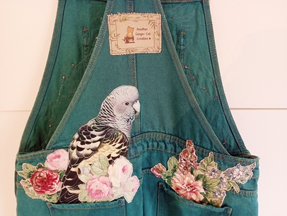 Dyed Green Parrot Dungarees