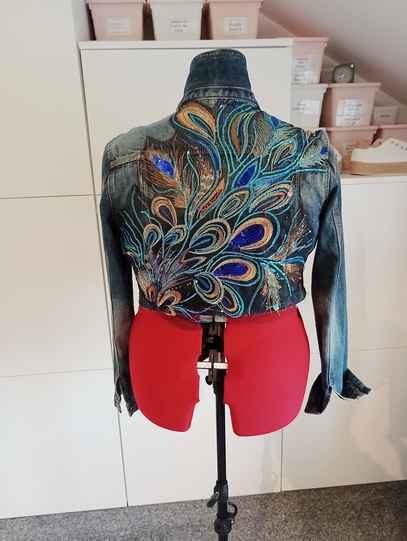 Sequinned Peacock Jacket