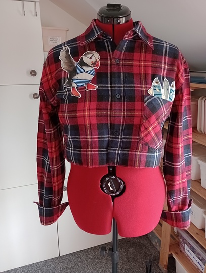Upcycled Men's Appliqued Shirt
