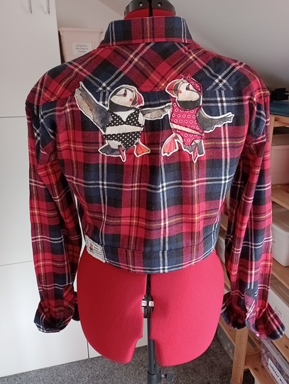 Upcycled Men's Appliqued Shirt