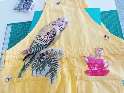 Yellow Budgie Dungarees