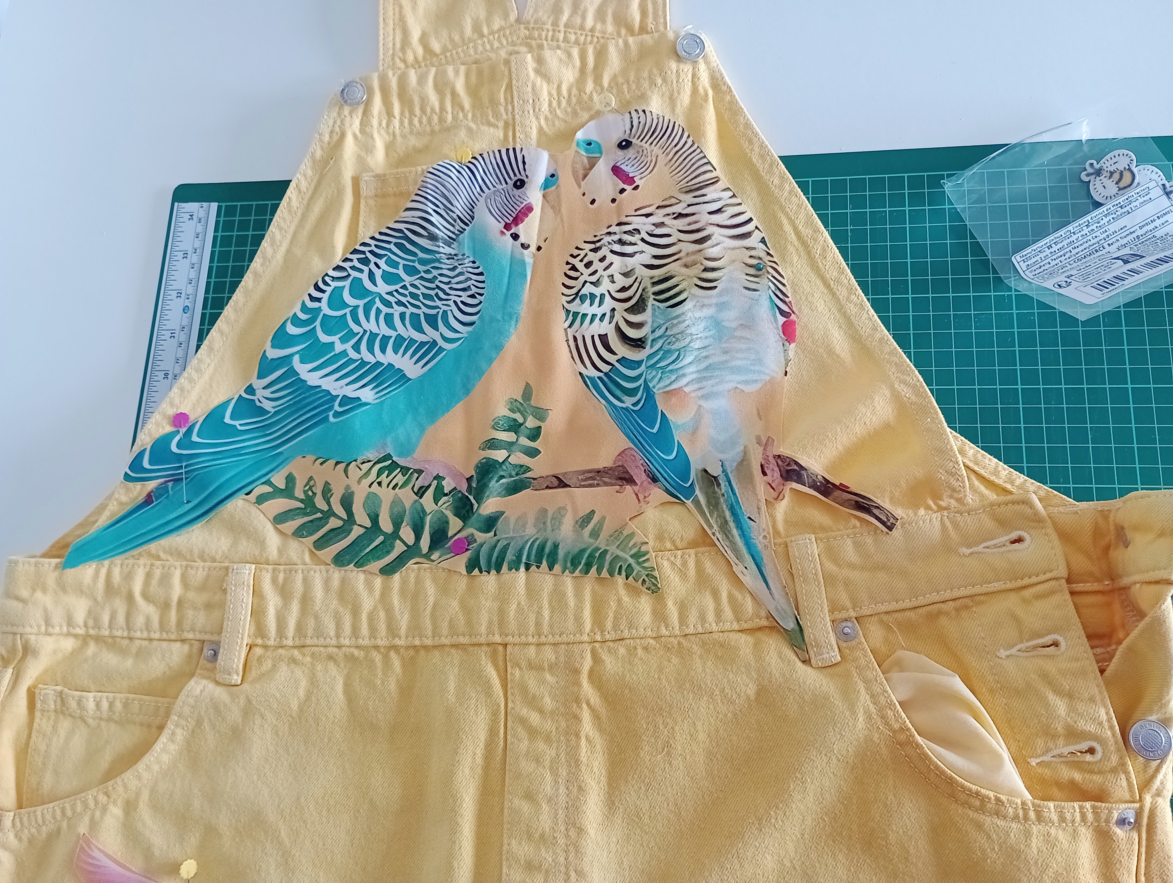 Yellow Budgie Dungarees